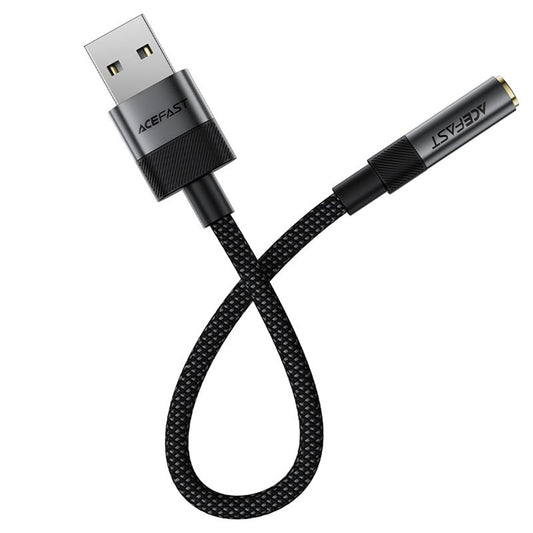 Audio Adapter Acefast J13, USB-A - 3.5mm, Crni