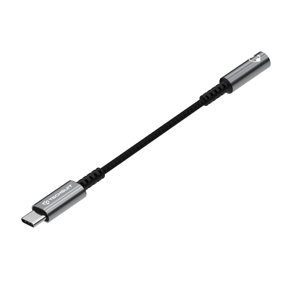 Audio Adapter USB-C - 3.5mm Techsuit AC14 SonicPiX, Sivi