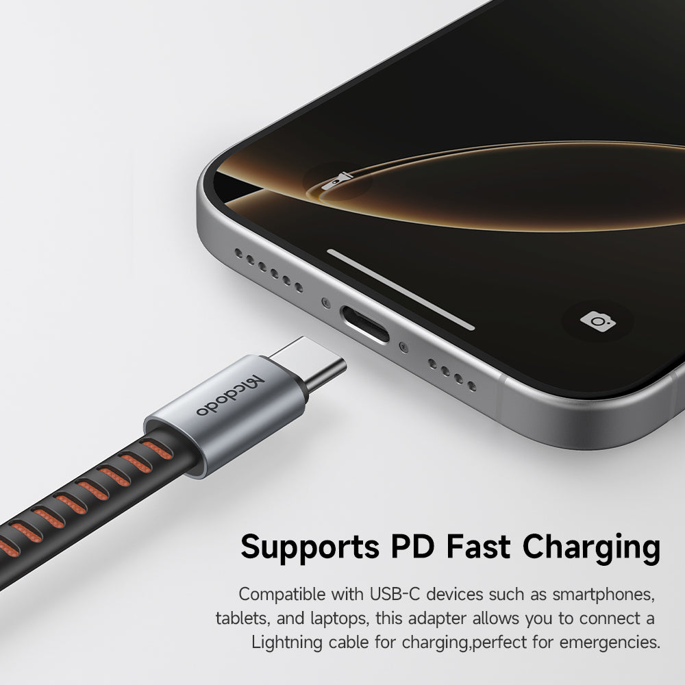 Audio Adapter USB-C - Lightning McDodo CA-4870, Sivi