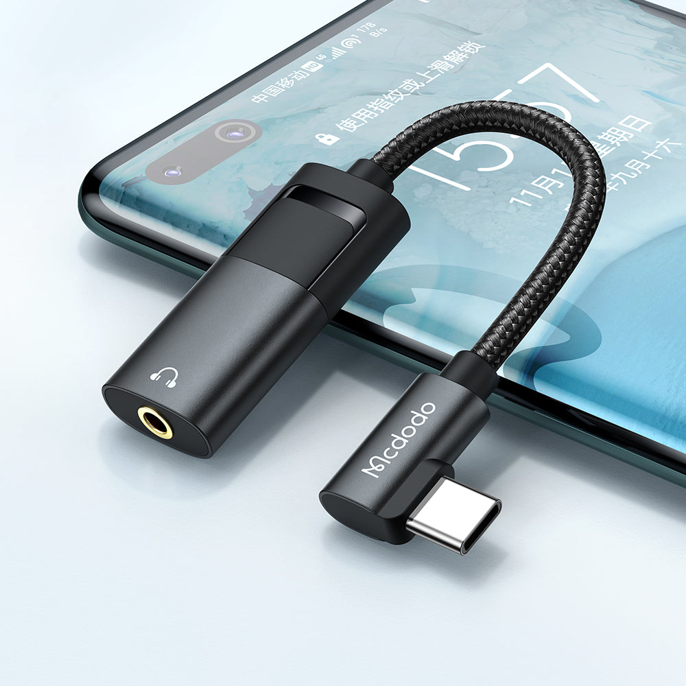 Audio Adapter USB-C - USB-C / 3.5mm McDodo CA-1880, Crni