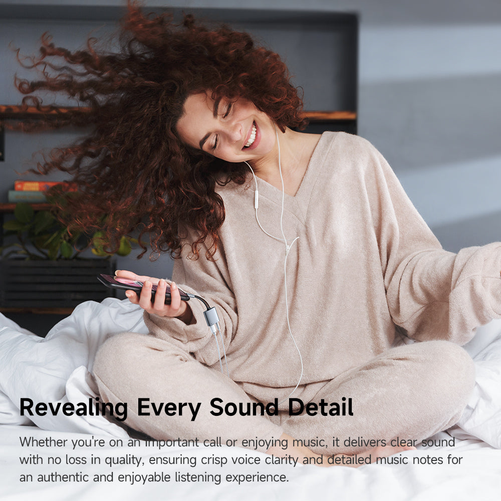 Audio Adapter USB-C - USB-C / 3.5mm McDodo CA-3120, Sivi