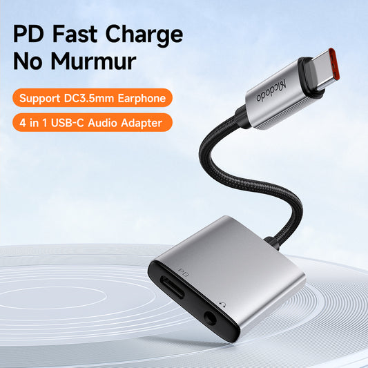 Audio Adapter USB-C - USB-C / 3.5mm McDodo CA-5050 Wales, Sivi