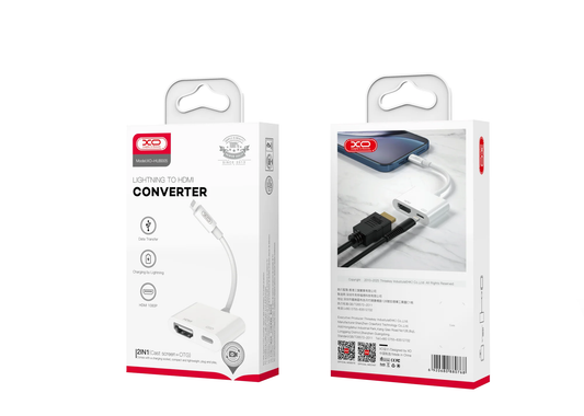 Audio i Video Adapter Lightning - HDMI / Lightning XO Design HUB005, Beli