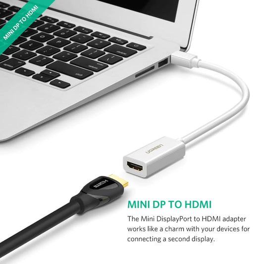 Adaptor Video UGREEN MD112 (10461), MiniDisplayPort - HDMI, Crni