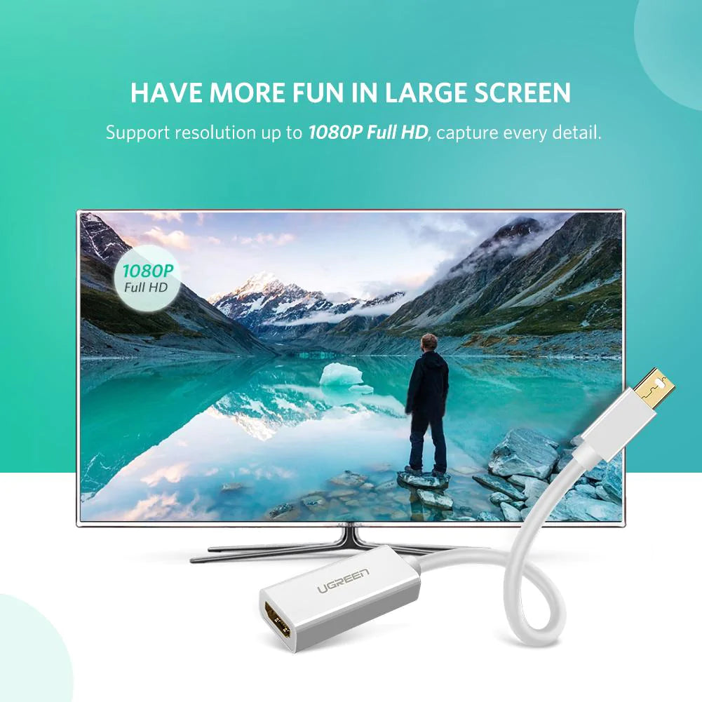 Adaptor Video UGREEN MD112 (10461), MiniDisplayPort - HDMI, Crni