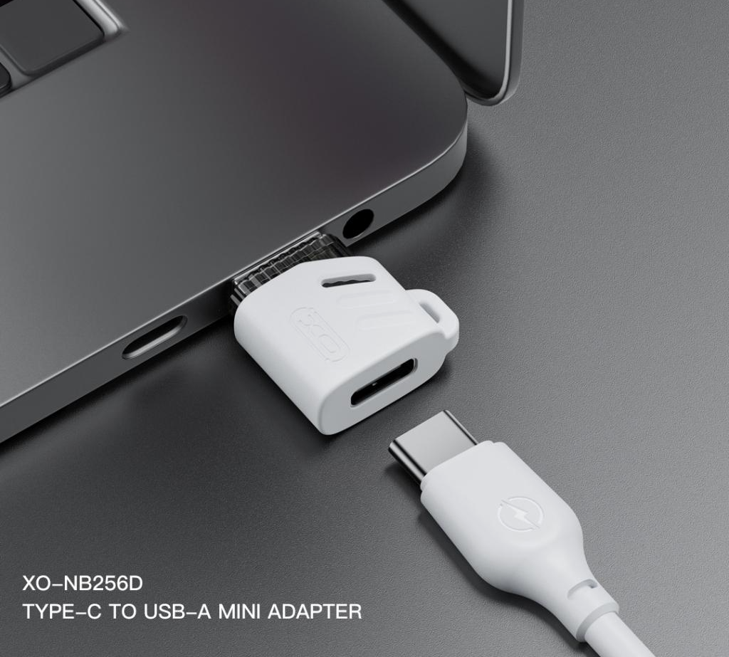 Adapter za podatke i punjenje USB-C - USB-A XO Design NB256D, Beli