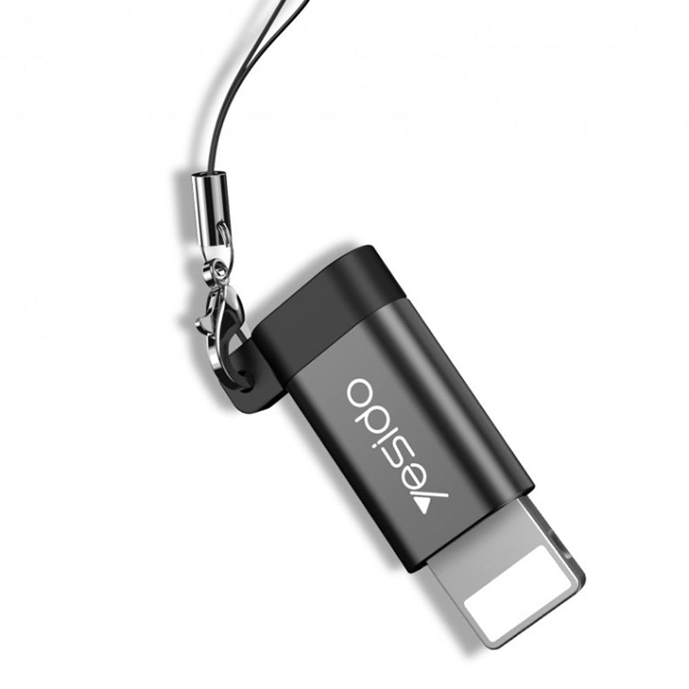 Adaptor Date i Punjenje microUSB - Lightning Yesido GS05, Crni
