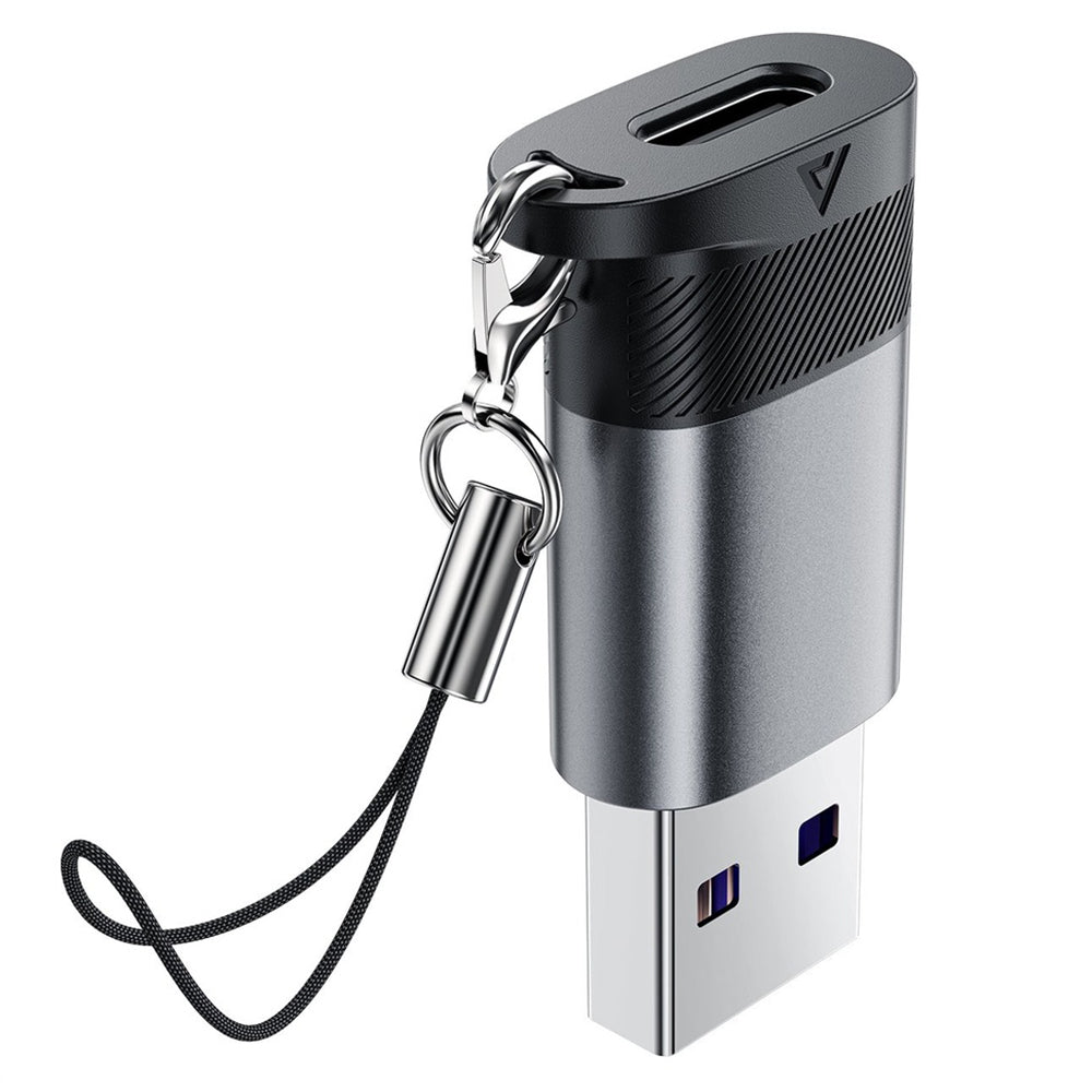Adapter za podatke i punjenje USB-C - USB-A Acefast J8, Sivi
