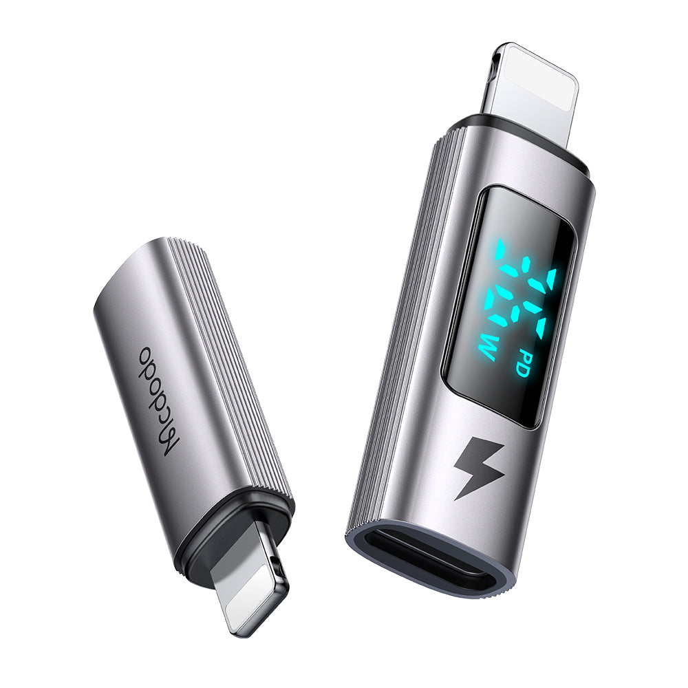 Adapter za podatke i punjenje USB-C - Lightning McDodo OT-6100 Wales Display, Crni