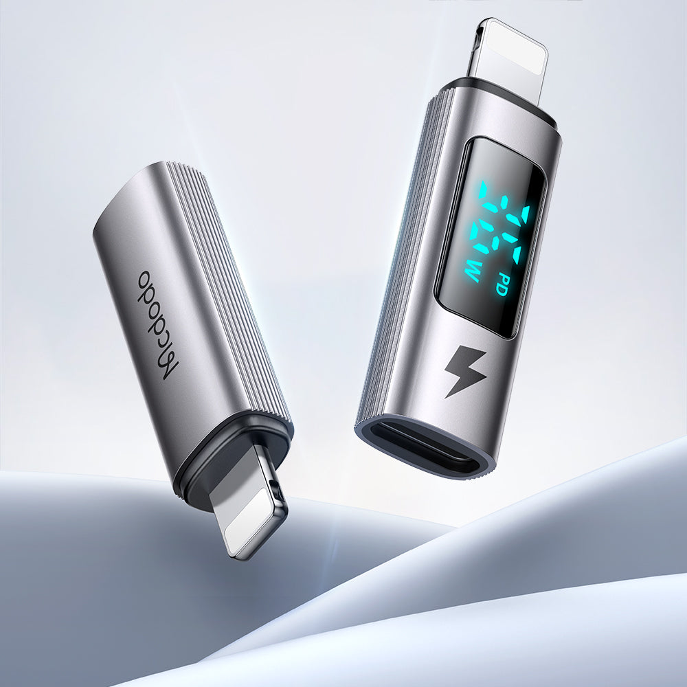 Adapter za podatke i punjenje USB-C - Lightning McDodo OT-6100 Wales Display, Crni