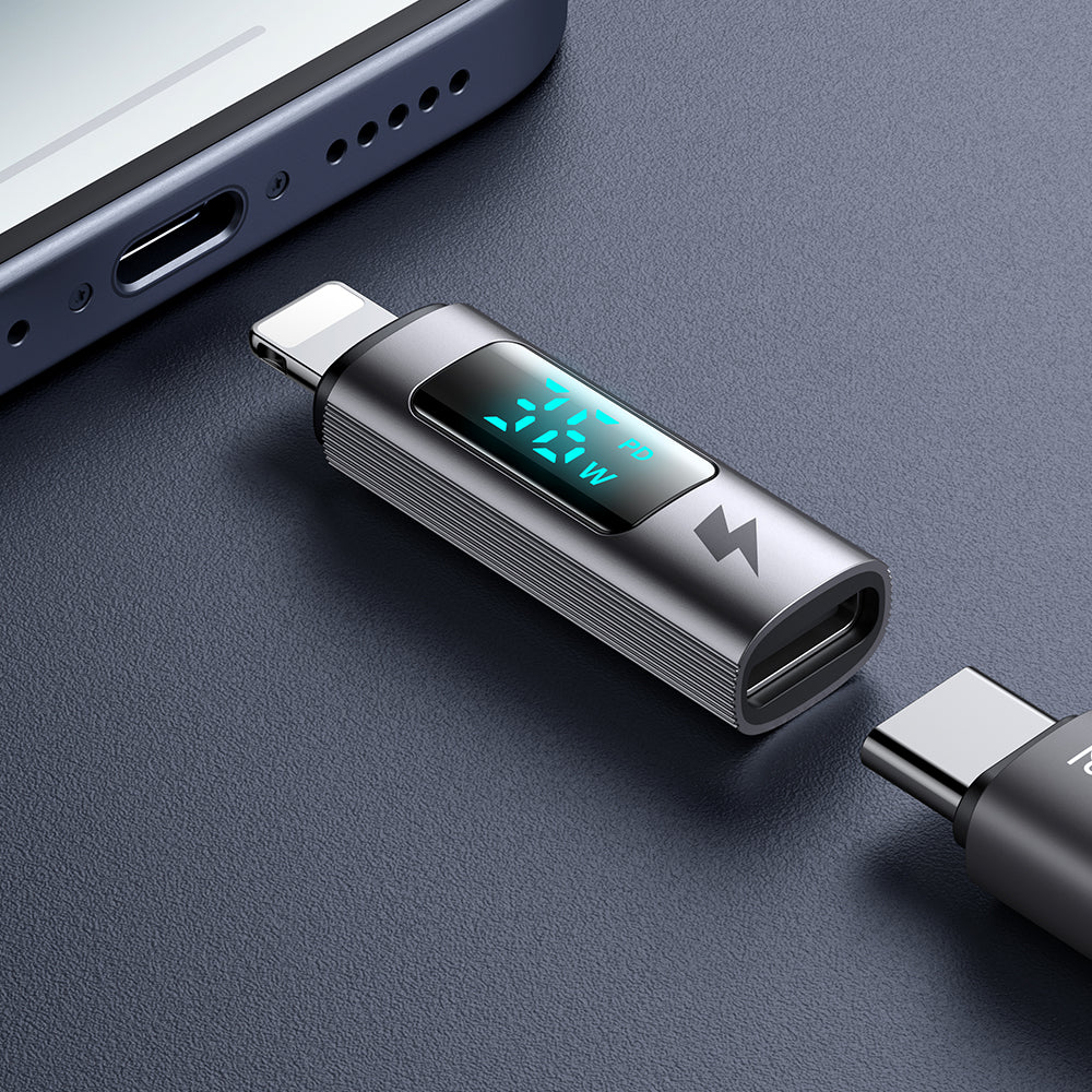 Adapter za podatke i punjenje USB-C - Lightning McDodo OT-6100 Wales Display, Crni