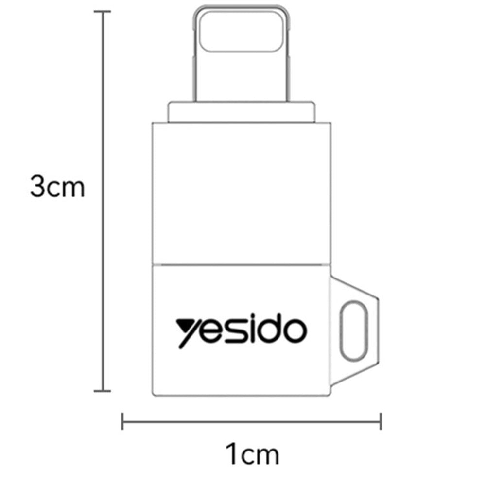 Adapter za podatke i punjenje USB-C - Lightning Yesido GS27, Sivi
