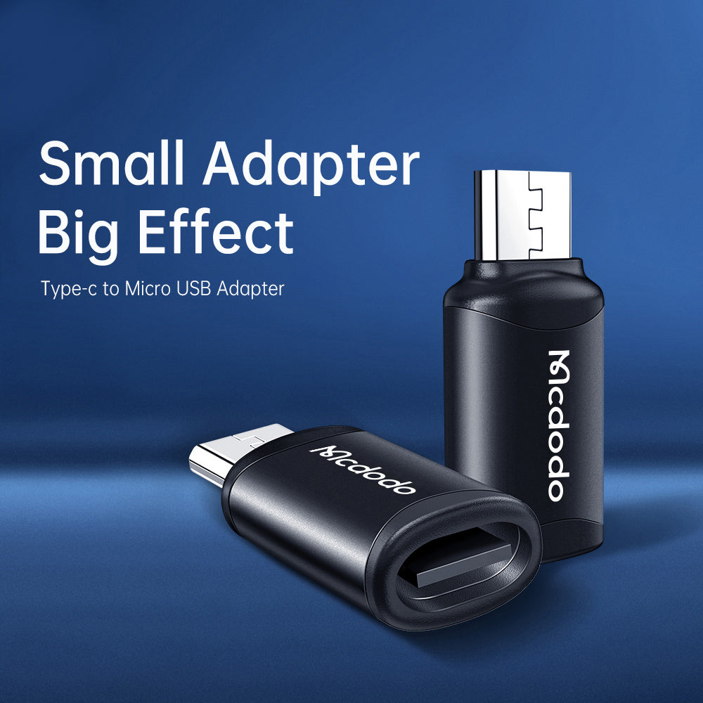 Adapter za podatke i punjenje USB-C - microUSB McDodo OT-7690, Crni