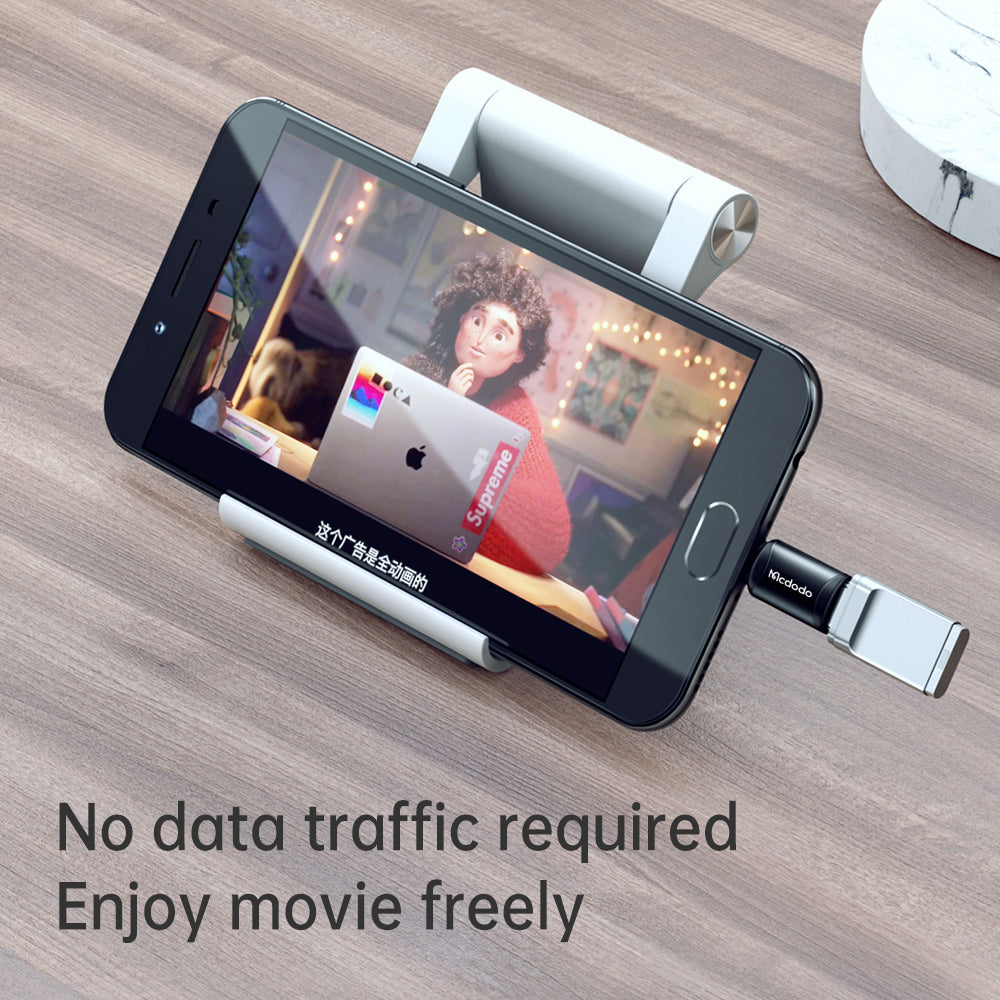 Adapter za podatke i punjenje USB-C - microUSB McDodo OT-7690, Crni