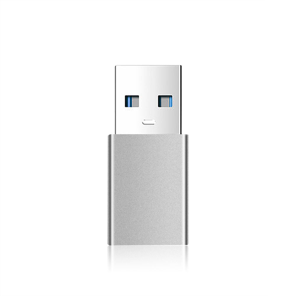 Adapter za prenos podataka i punjenje USB-C - USB-A Fixed, Sivi