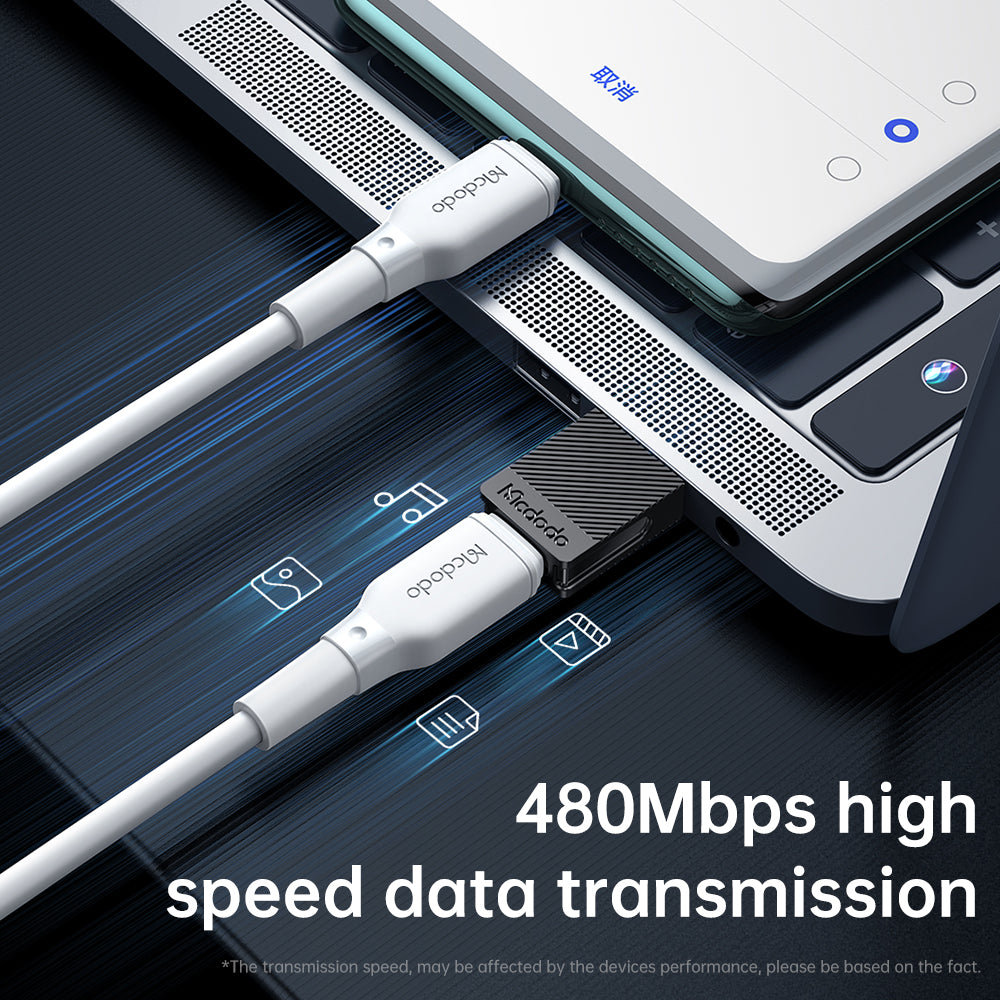Adapter za podatke i punjenje USB-C - USB-A McDodo OT-6970, Crni