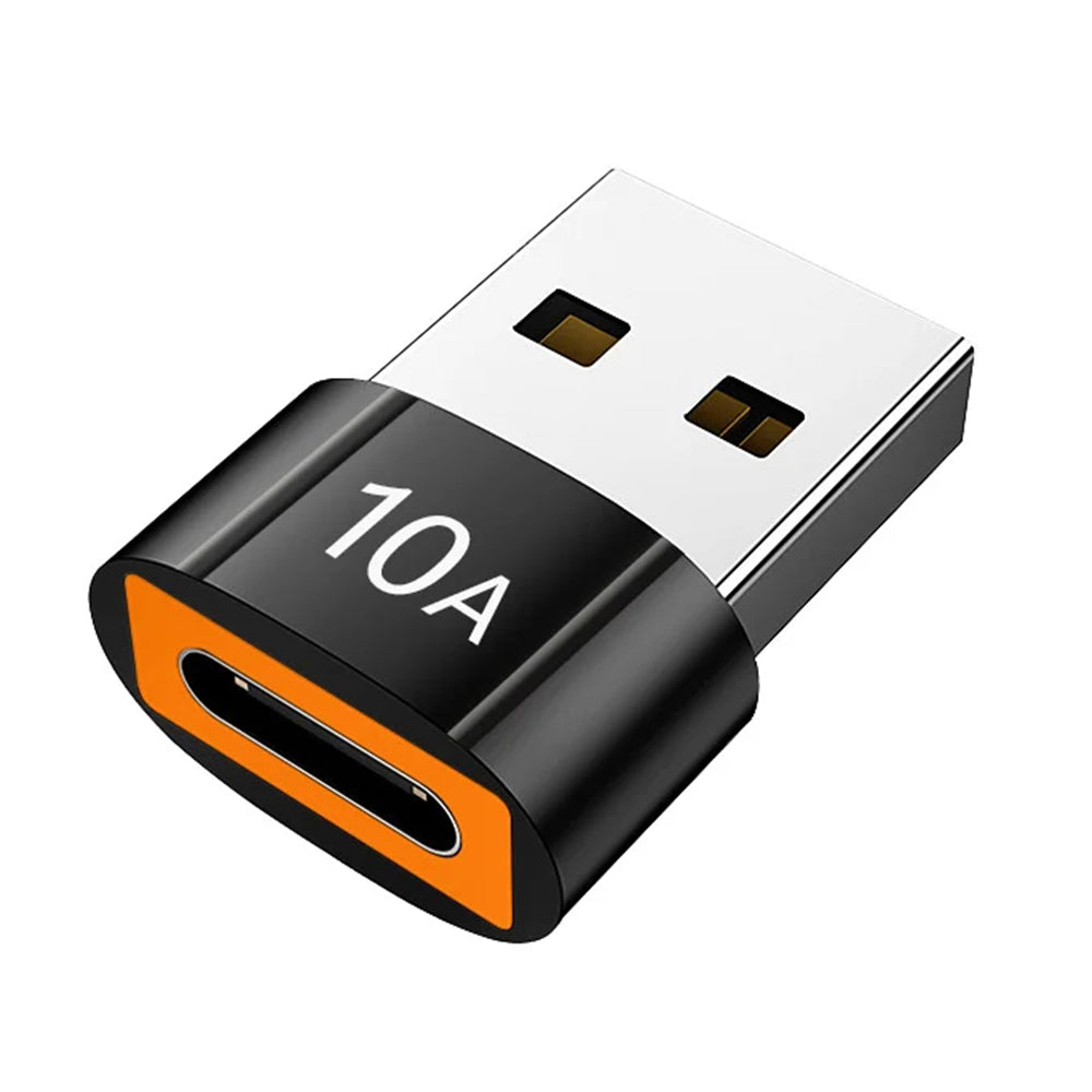 Adapter za podatke i punjenje USB-C - USB-A Techsuit A7 HyperPort, Crno-Narandžasti