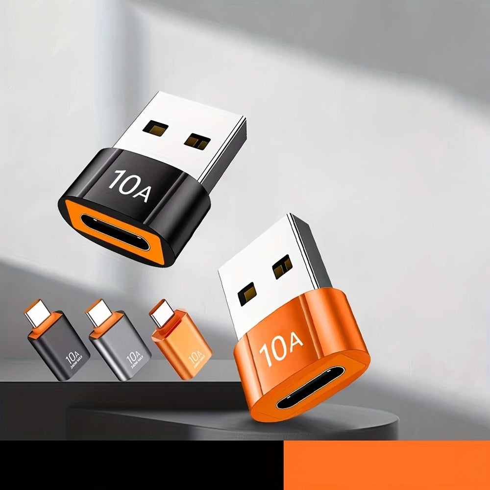 Adapter za podatke i punjenje USB-C - USB-A Techsuit A7 HyperPort, Crno-Narandžasti