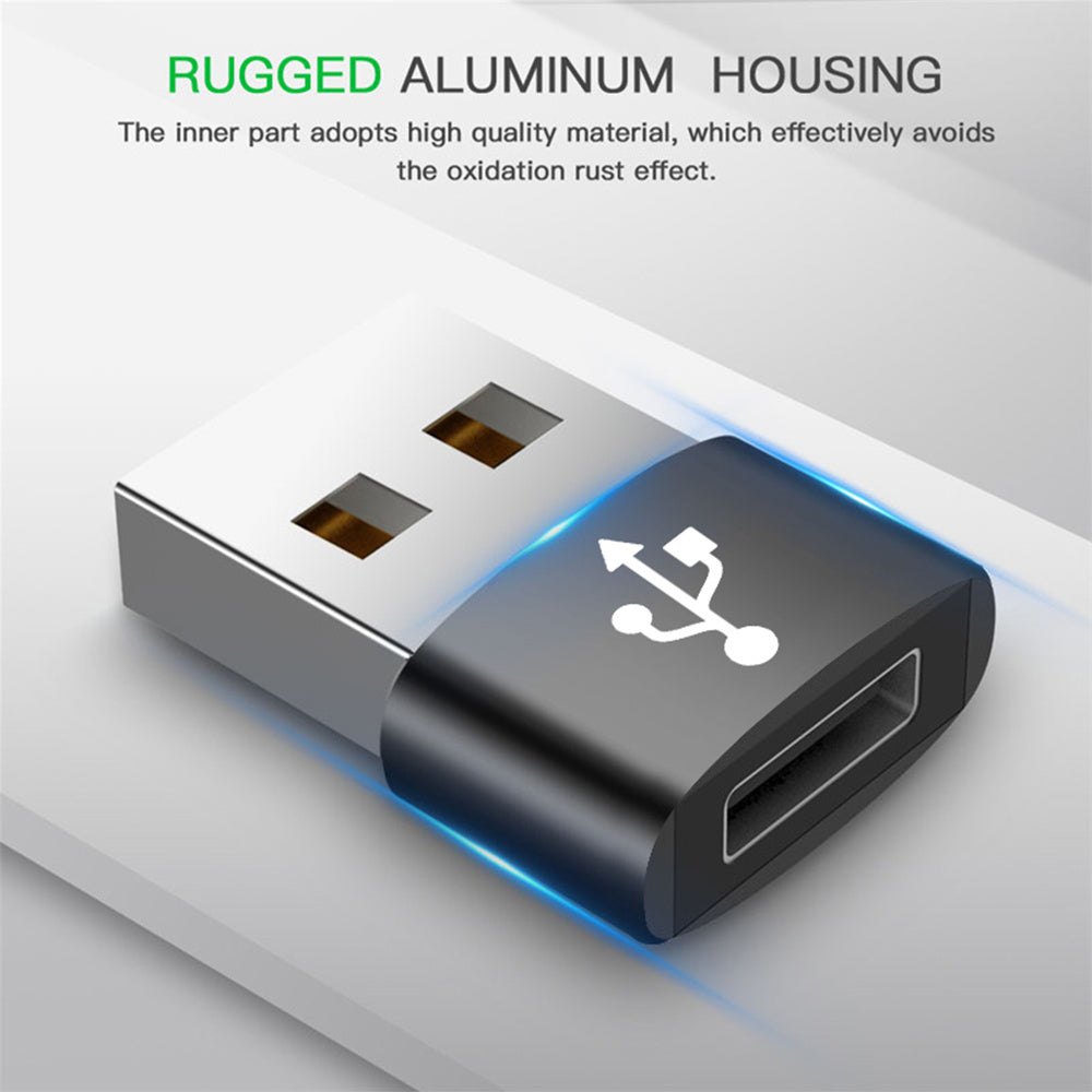 Adapter za podatke i punjenje USB-C - USB-A Techsuit, Crni
