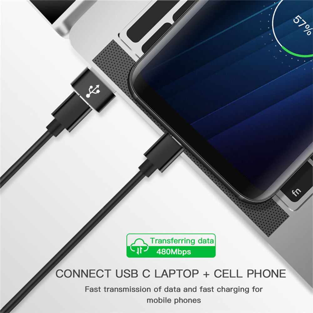 Adapter za podatke i punjenje USB-C - USB-A Techsuit, Crni