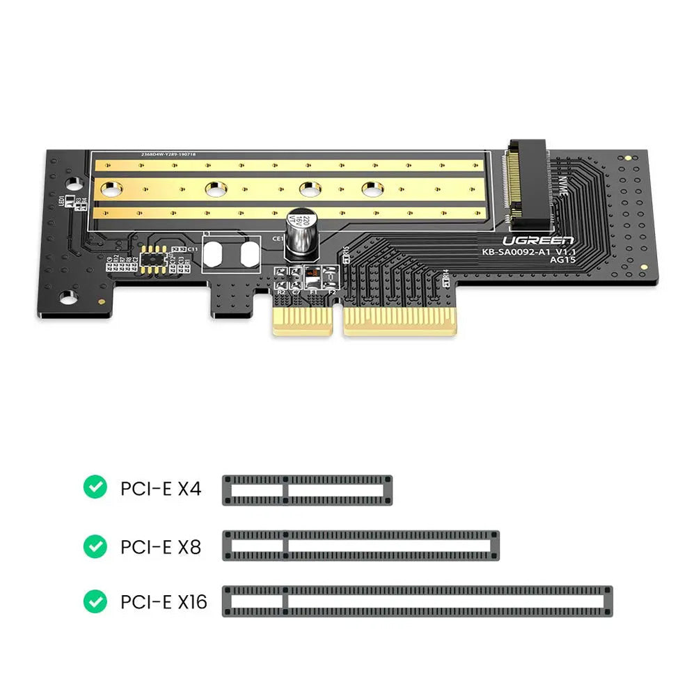 Adapter Interfejs SSD UGREEN CM302 (70503), NVMe M.2 - PCIe 3.0 X4