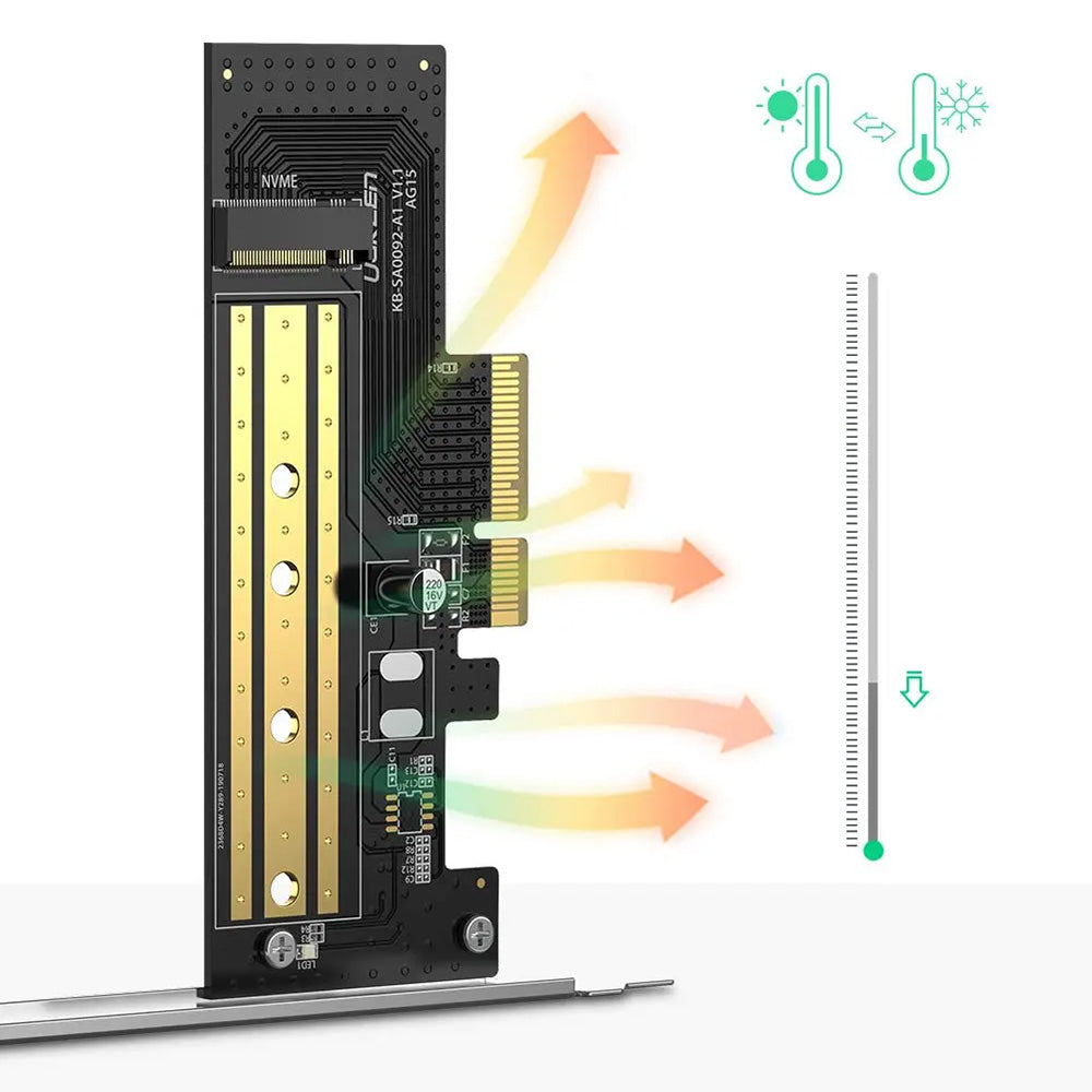 Adapter Interfejs SSD UGREEN CM302 (70503), NVMe M.2 - PCIe 3.0 X4