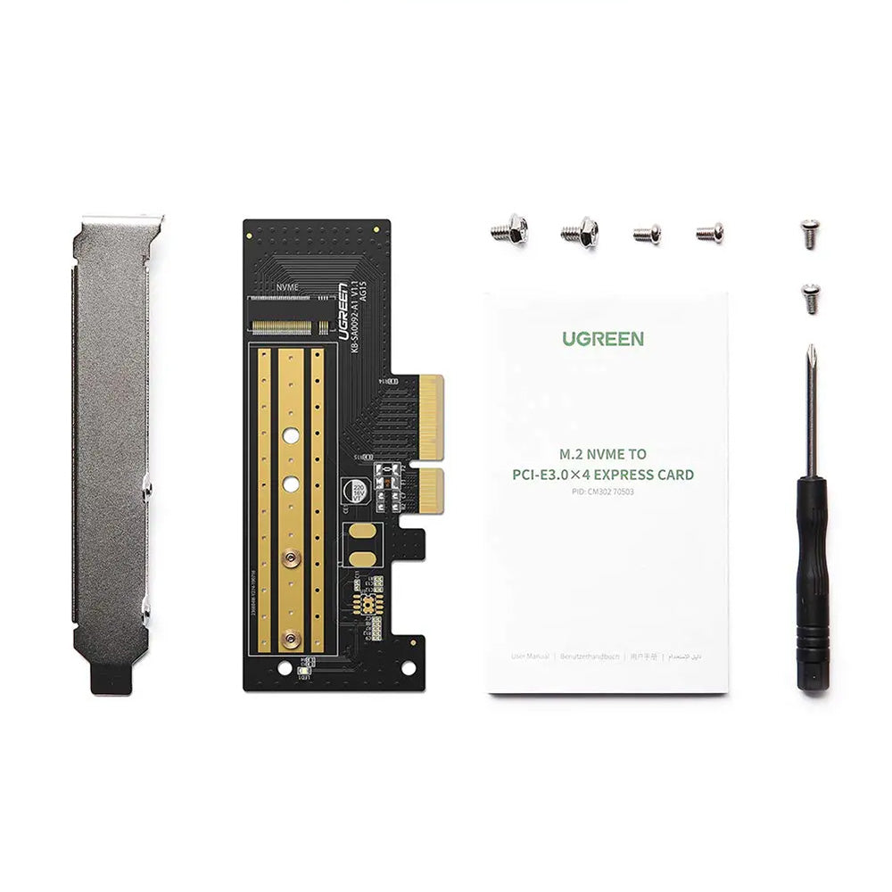 Adapter Interfejs SSD UGREEN CM302 (70503), NVMe M.2 - PCIe 3.0 X4