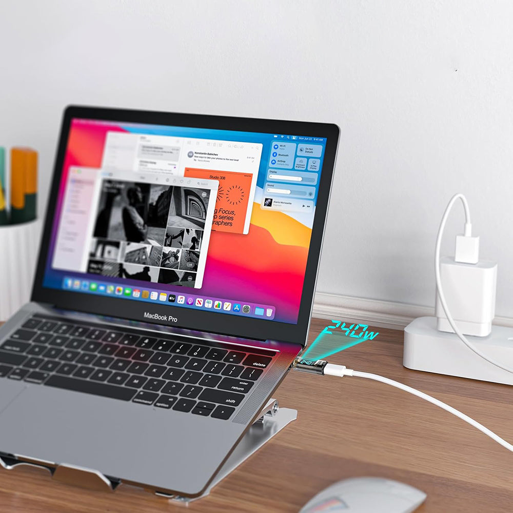 Adaptor Media USB-C Techsuit A23, Sivi