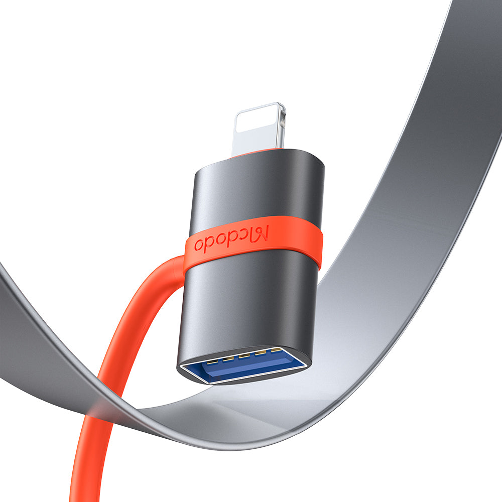 Adaptor OTG Lightning - USB-A McDodo OT-2600, Sivi