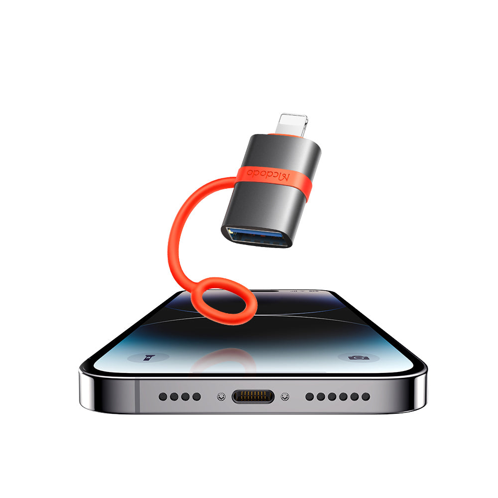 Adaptor OTG Lightning - USB-A McDodo OT-2600, Sivi