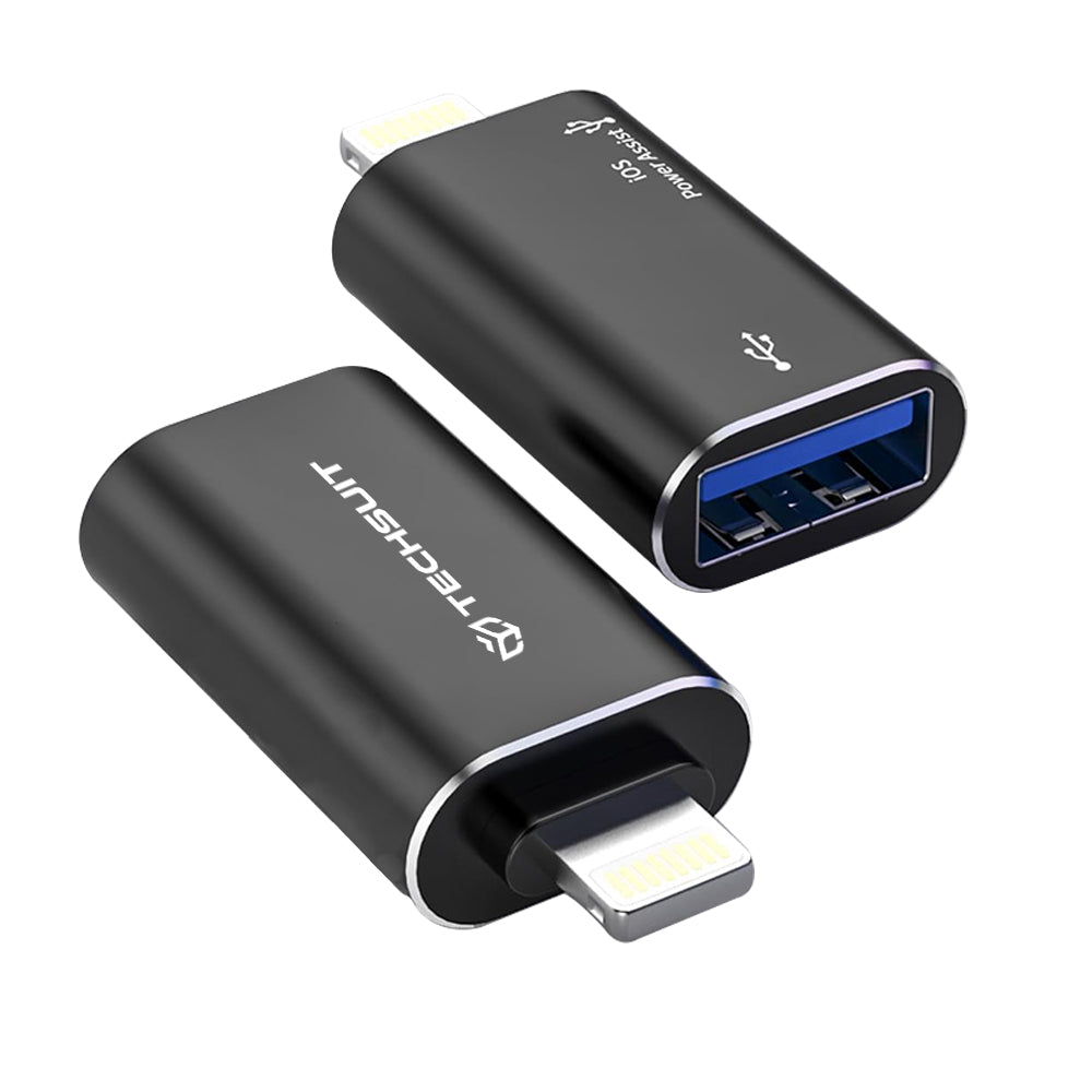 Adaptor OTG Lightning - USB-A Techsuit A18 AluVoltX, Crni