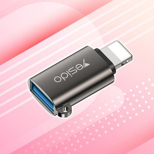 Adaptor OTG Lightning - USB-A Yesido GS14, Crni