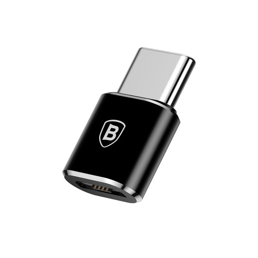 Adapter za prenos podataka i punjenje microUSB - USB-C Baseus, Crni CAMOTG-01