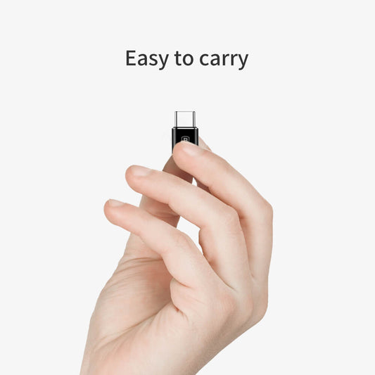 Adapter za prenos podataka i punjenje microUSB - USB-C Baseus, Crni CAMOTG-01