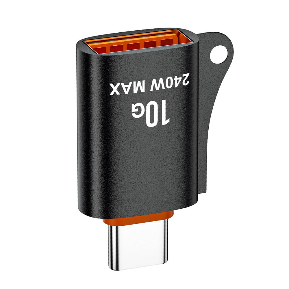 Adaptor OTG USB-C - USB-A Techsuit A1 HyperPort, Crni Narandžasti