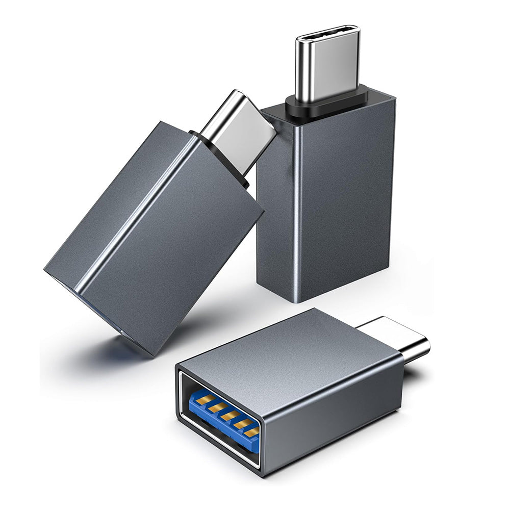 Adaptor OTG USB-C - USB-A Techsuit A8 SlateVolt, Sivi