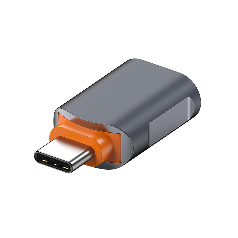 Adaptor OTG USB-C - USB-A Techsuit A9 SlateVolt, Sivi Narandžasti
