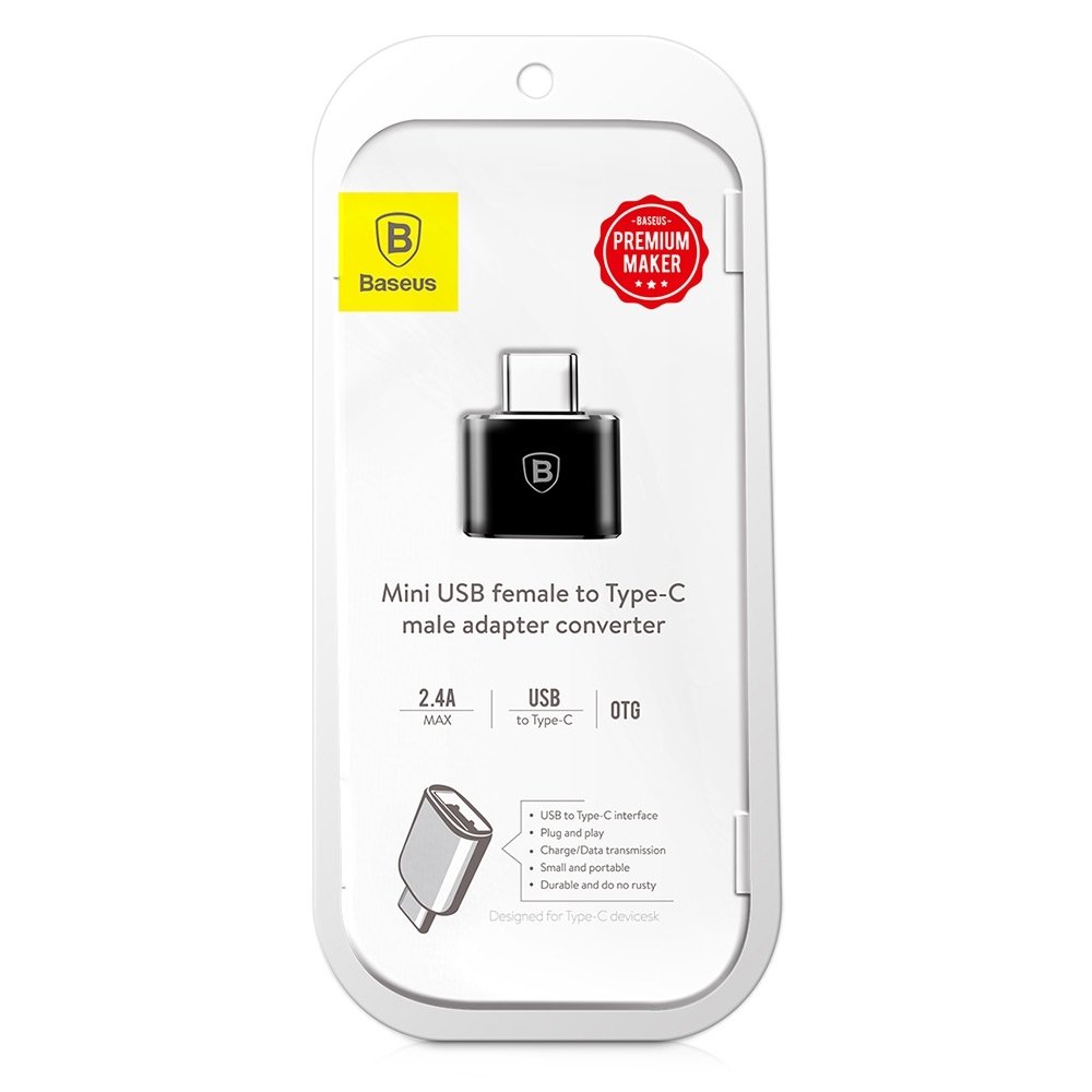 Adaptor OTG USB-C - USB-A Baseus, Crni CATOTG-01