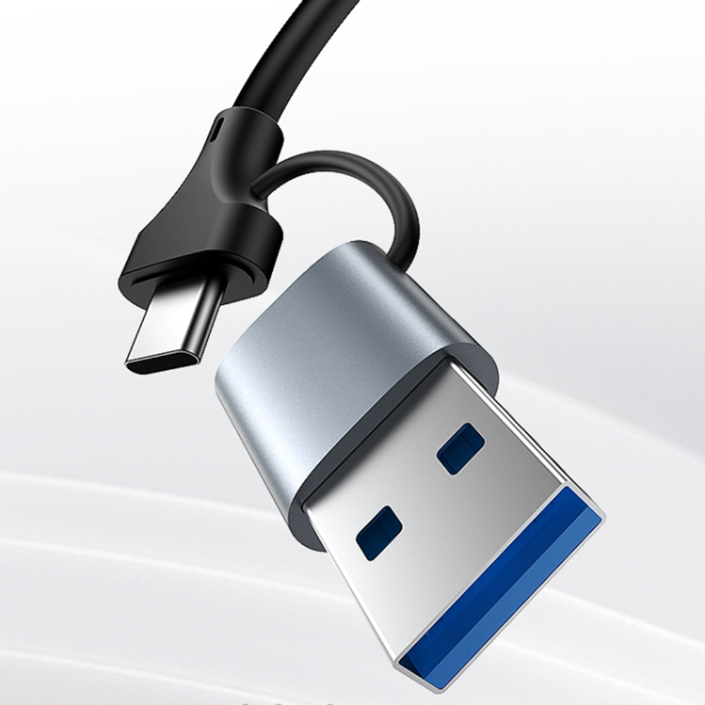 Mrežna kartica Yesido HB26, RJ45, USB / USB-C, Siva