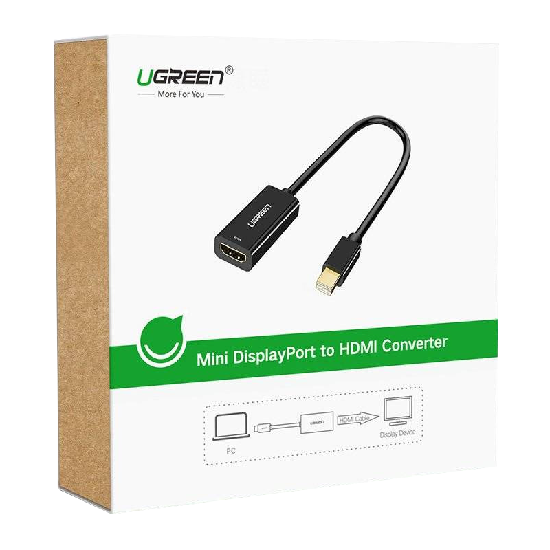 Video Adapter UGREEN MD112, MiniDisplayPort - HDMI, 4K, Crna