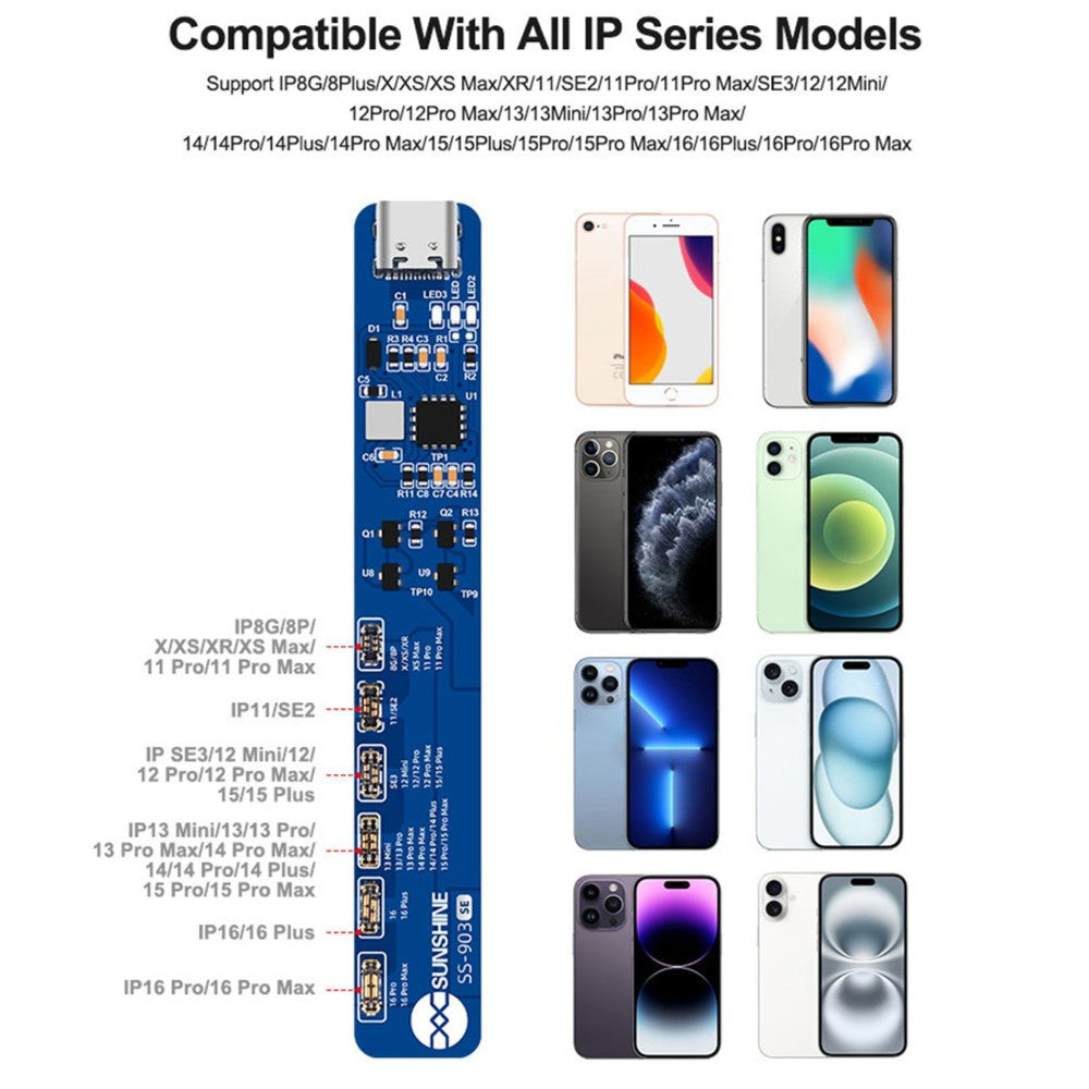 Napajanje Ploča Sunshine SS-903 SE za Apple iPhone 8 - 16 Series