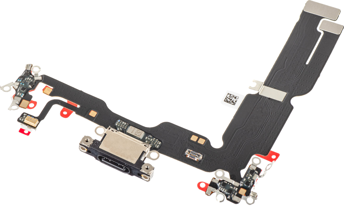 Traka sa Konektorom za Punjenje - Mikrofon Apple iPhone 15 Plus, Crna