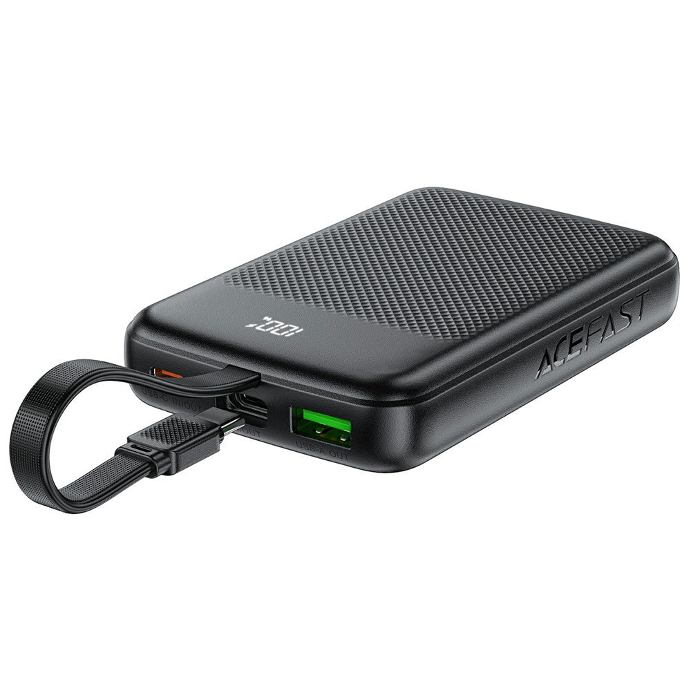Spoljna baterija Acefast M13, 10000mAh, 22.5W, QC + PD, 1 x USB-A - 2 x USB-C, Crna.