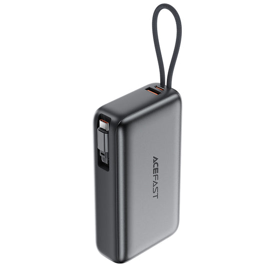 Spoljna baterija Acefast M34, 20000mAh, 45W, QC + PD, 1 x USB-A - 2 x USB-C, Siva
