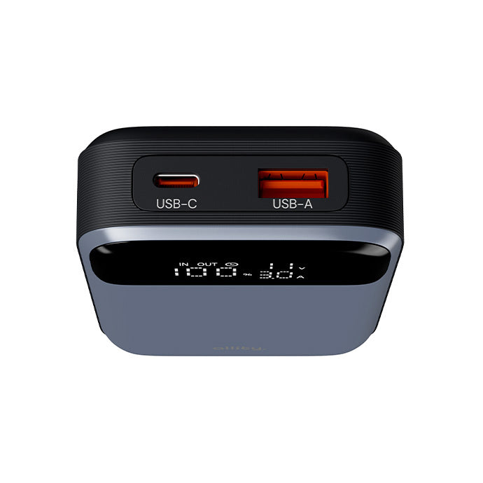 Spoljna baterija Allity. APB-200 PocketPower, 10000mAh, 33W, QC + PD, 1 x USB-A - 1 x USB-C, Siva