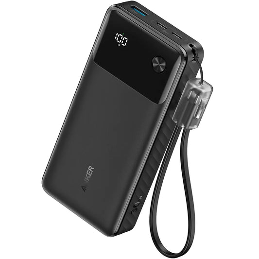 Eksterna baterija Anker, 20000mAh, 30W, QC + PD, 1 x USB-A - 2 x USB-C, Crna A1384G11
