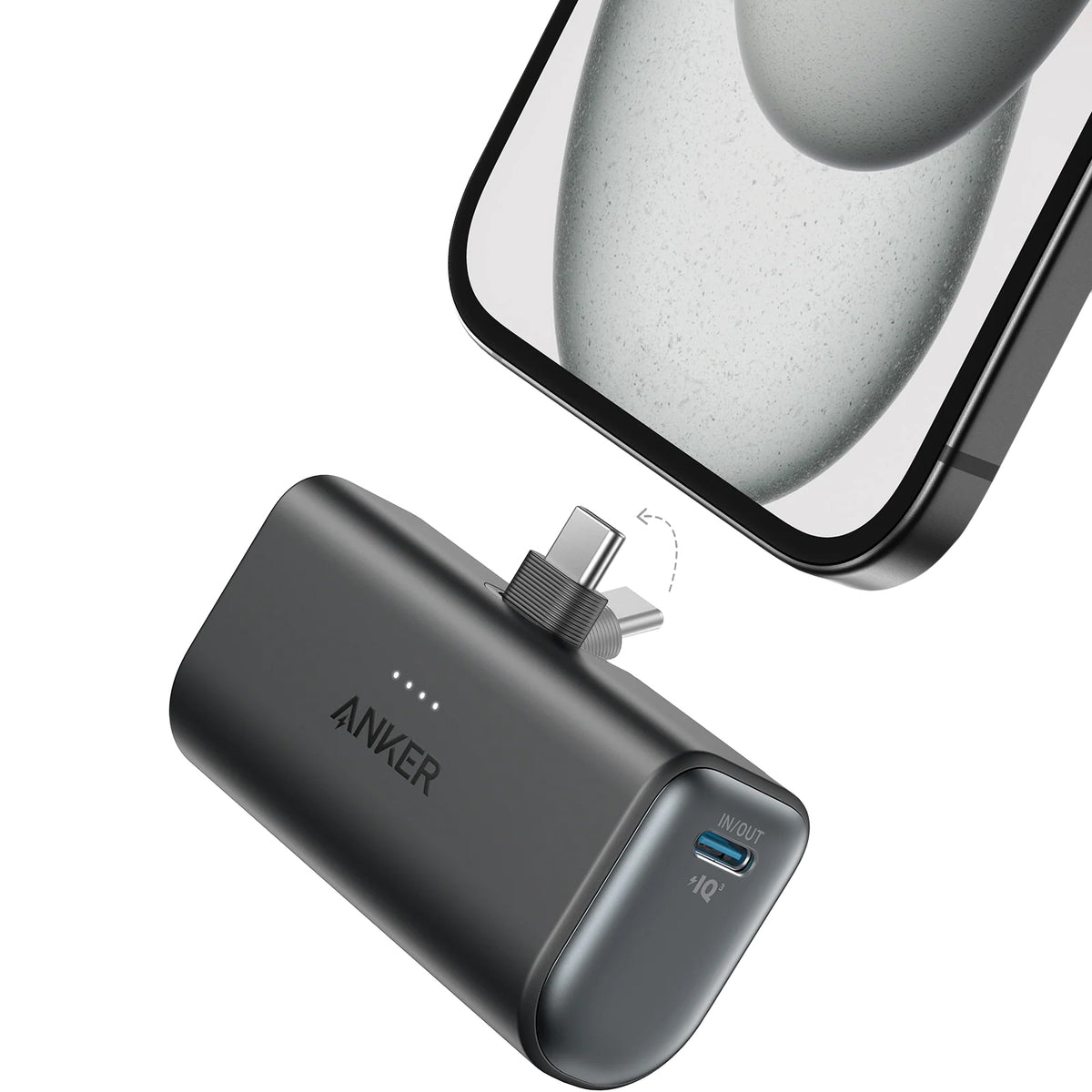 Spoljna baterija Anker Nano, 5000mAh, 22.5W, PD, 2 x USB-C, Crna A1653H11