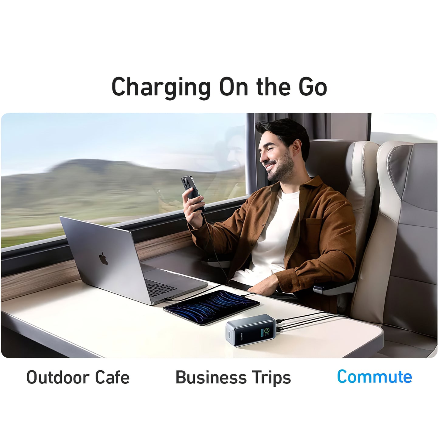 Eksterna baterija Anker Prime, 20000mAh, 200W, QC + PD, 1 x USB-A - 2 x USB-C, Crna A1336011