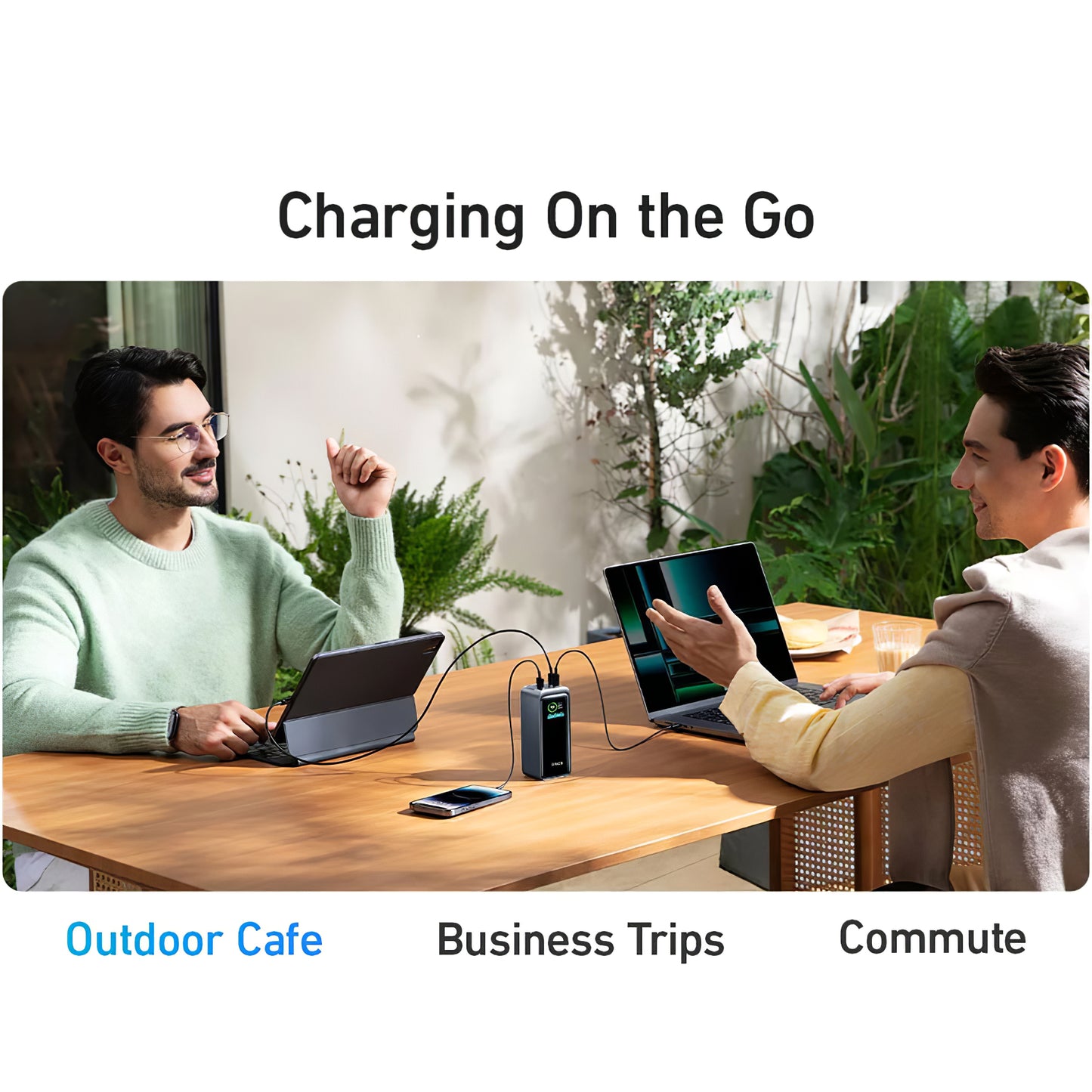 Eksterna baterija Anker Prime, 20000mAh, 200W, QC + PD, 1 x USB-A - 2 x USB-C, Crna A1336011