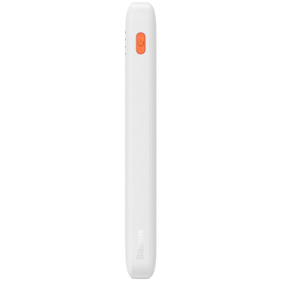 Eksterna baterija Baseus Airpow, 10000mAh, 20W, QC + PD, 1 x USB-A - 1 x USB-C, Bela